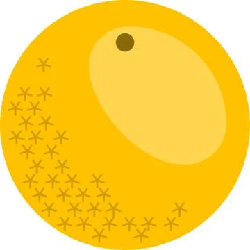 Rock Melon Fruit Vector Isolated Stock Illustration