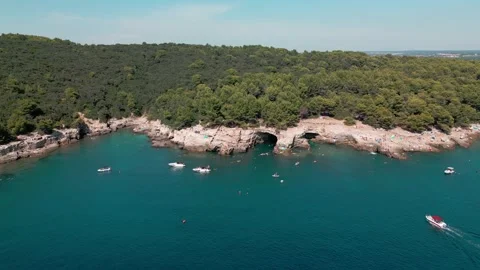 Rock in the middle of the sea Stock Footage 249543321