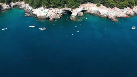 Rock in the middle of the sea Stock Footage 249543609