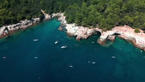 Rock in the middle of the sea Stock Footage 249543817