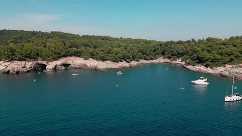 Rock in the middle of the sea Stock Footage 249549763