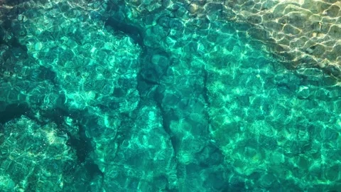 Rock in the middle of the sea Stock Footage 249624848