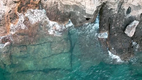 Rock in the middle of the sea Stock Footage 249627708