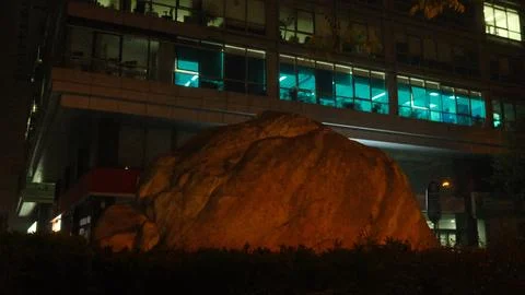 Rock at midnight Stock Photos