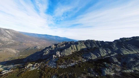 Rock Mountain and Forest Stock Footage 123284008