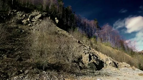 Rock mountain dark sky timelapse Stock Footage 50098659