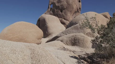 Rock Mountain Landscape Joshua Tree National Park, California Desert Nature Stock Footage 335460880