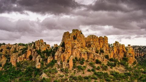 Rock mountains in desert timelapse Stock Footage 126728851
