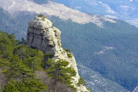 Rock in mountains Stock Photos