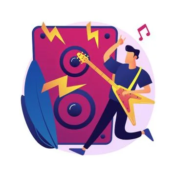 Rock music abstract concept vector illustration. Illustration