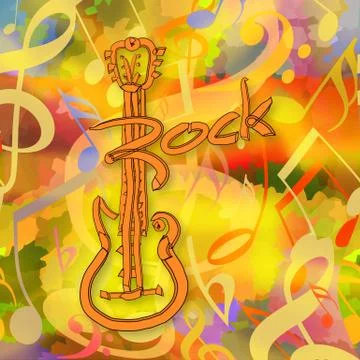 Rock music background Stock Illustration