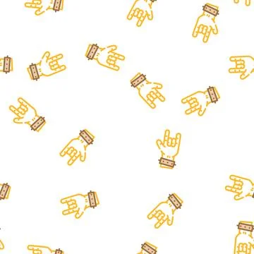 Rock music vector seamless pattern Illustrazione stock