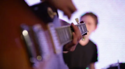 Rock musicians closeup Stock Footage 45997647