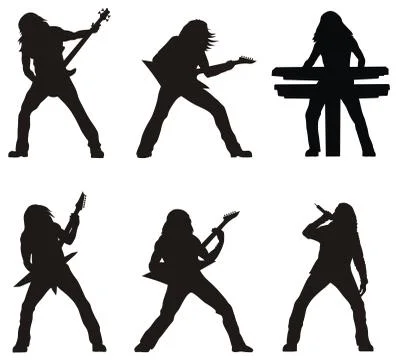 Rock musicians Stock Illustration