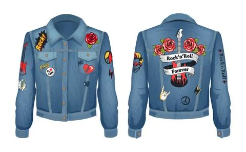 Rock-n-Roll Forever Jacket Vector Illustration Stockillustratie