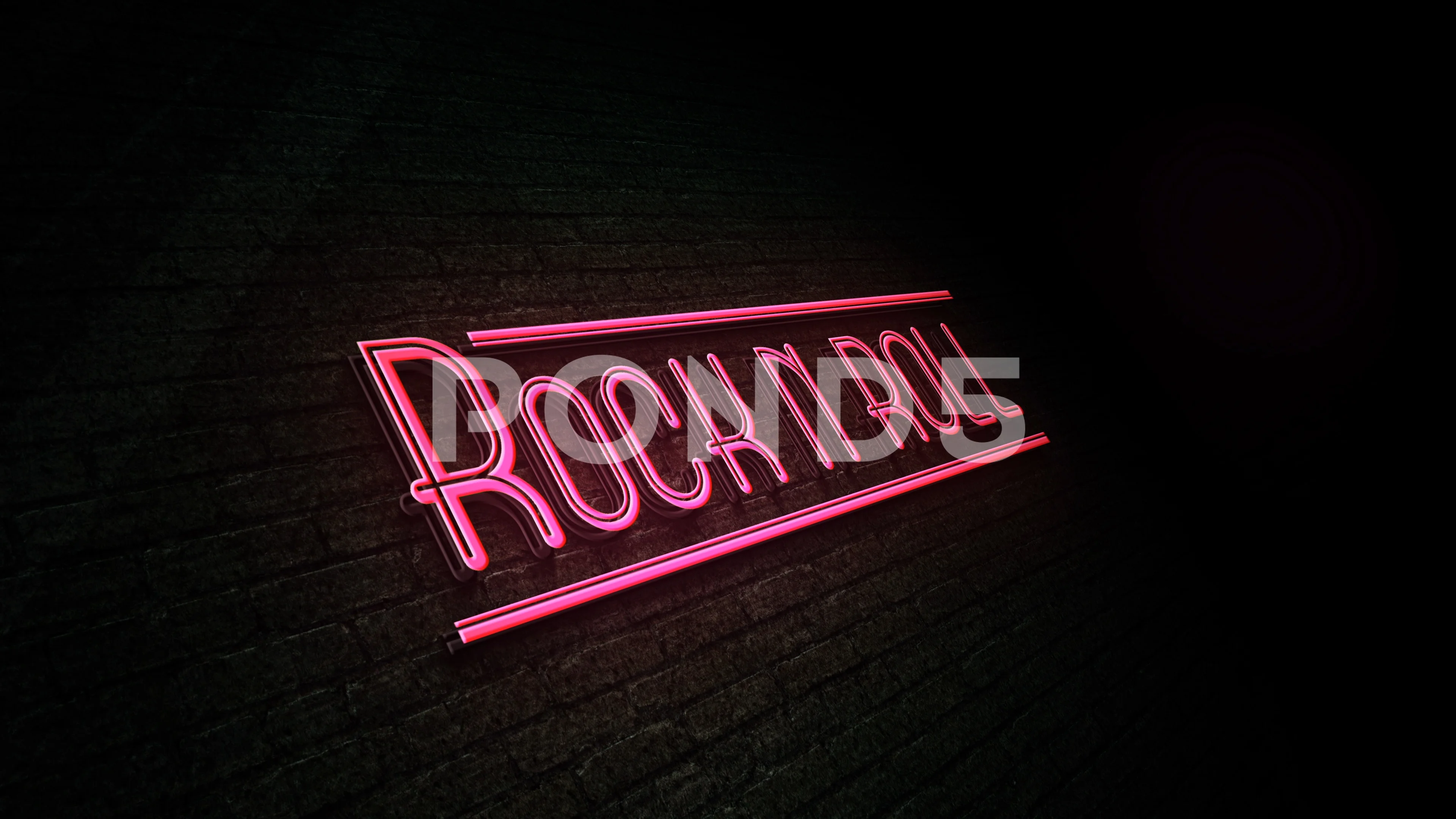 Rock n Roll Red RGB neon sign