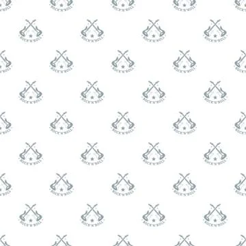 Rock n roll pattern seamless Stock Illustration