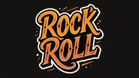 Rock n roll typography Stock-Footage 340290426