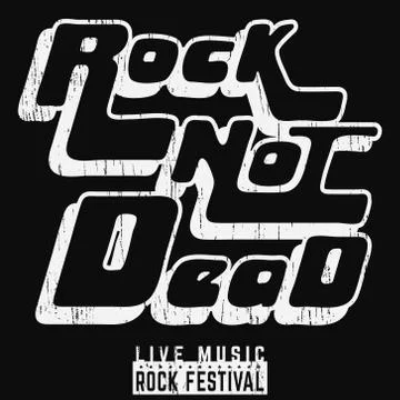 Rock not dead poster Stock Illustration