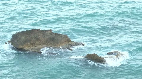 Rock on the Ocean Beach Video stock 12097115