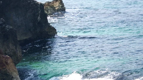 Rock on Ocean Coast Stock Footage 151065199