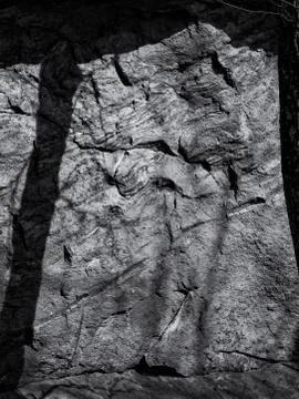 Rock outcropping side view Stock Photos