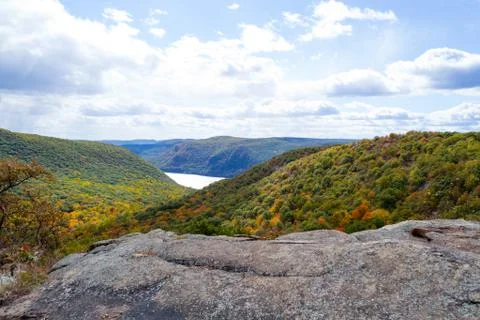 Rock over the Hudson Stock Photos