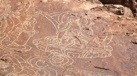 Rock painting Video stock 65149576