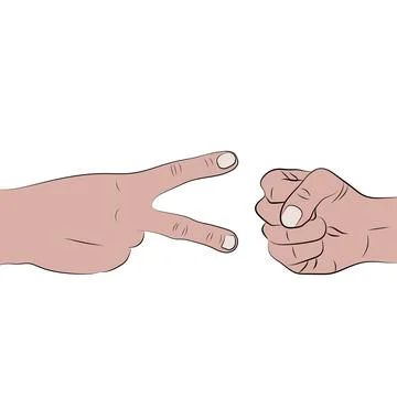 Rock paper. Stock Illustration