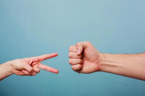 Rock paper scissors Stock Photos