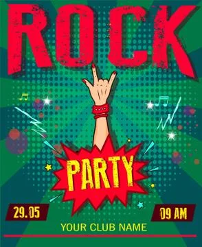 Rock party Stock Illustration