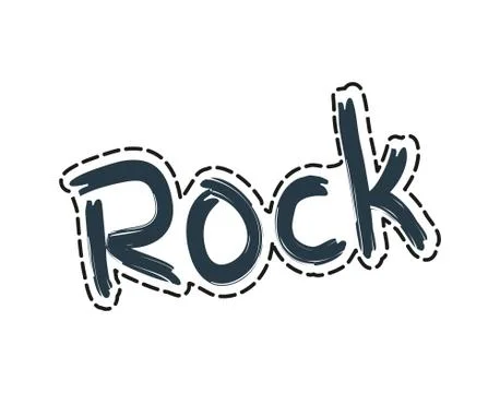 Rock Patch Emblem Sticker Vector Illustration 스톡 일러스트