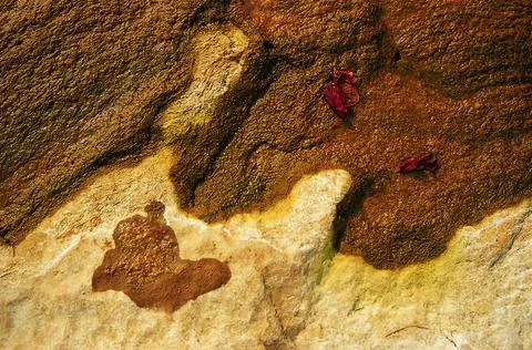 Rock pattern on Narmada river Madhya Pradesh India Copyright: xAjitxParekh... Stock Photos