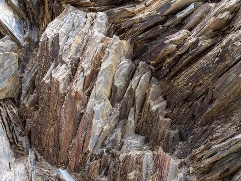 Rock pattern. Stone background, natural rock formation. Layered rock Stock Photos