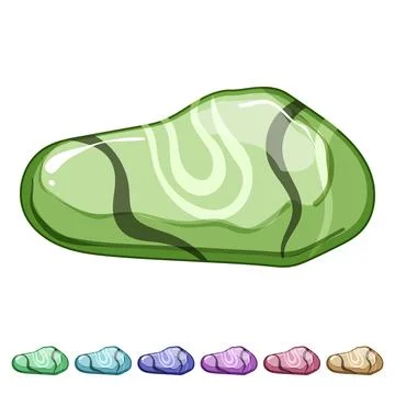 Rock pebble stone cartoon vector graphic Stock Illustration
