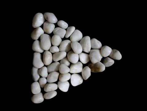 Rock pebbles triangle Foto stock