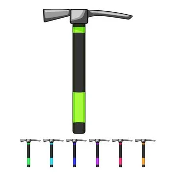 Rock pickaxe cartoon vector graphic Stock Illustration