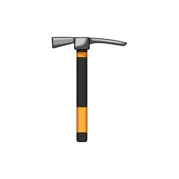 Rock pickaxe cartoon vector illustration Stock Illustration