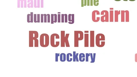 Rock Pile Tag Cloud Animated On White Background Stock Footage 107236496