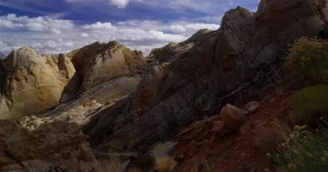 Rock Pinnacles guard Burr Trail leading to Waterpocket Fold, Capitol Reef NP Stock Footage 85505212