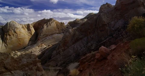 Rock Pinnacles guard Burr Trail leading to Waterpocket Fold, Capitol Reef NP Stock Footage 85522977