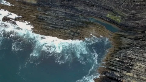 Rock Pool High to Low Stock Footage 129324174