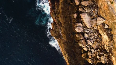 Rock pool at North Curl Curl, Sydney, Australia Stock Footage 122289643