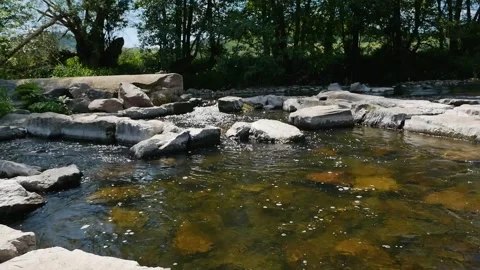 Rock Pool River Slomo 30Secs  HD Stock Footage 132093119