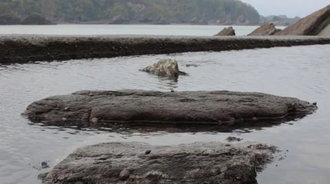 Rock-pool with sea view Stock Footage 43387243