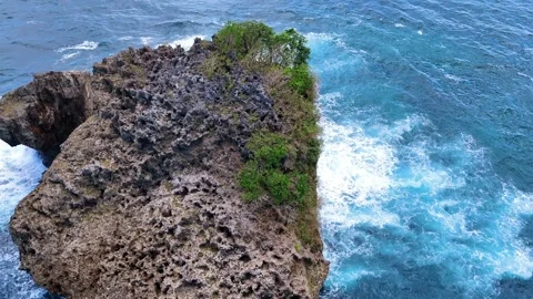 Rock Pools Siargao Philippines Drone Aerial, Natural Tidal Pools Vidéo 338042311