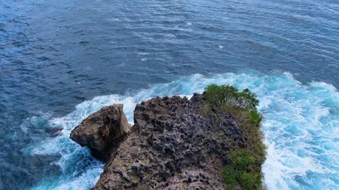 Rock Pools Siargao Philippines Drone Aerial, Natural Tidal Pools Vidéo 338042327