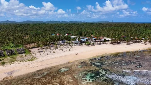 Rock Pools Siargao Philippines Drone Aerial, Natural Tidal Pools Vidéo 338042379