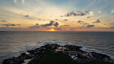 Rock pools at Sunset Europe Stock Footage 301086832