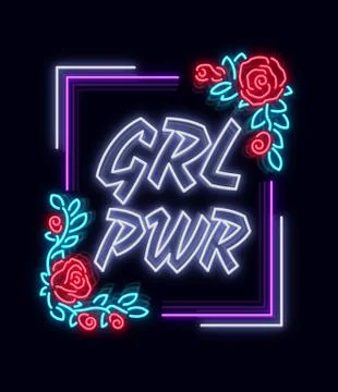 Rock print and slogan vector. Girl Power For T-shirt or other purposes. Symbol Stock Illustration